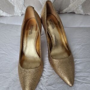 Michael Kors Metallic Gold Heels